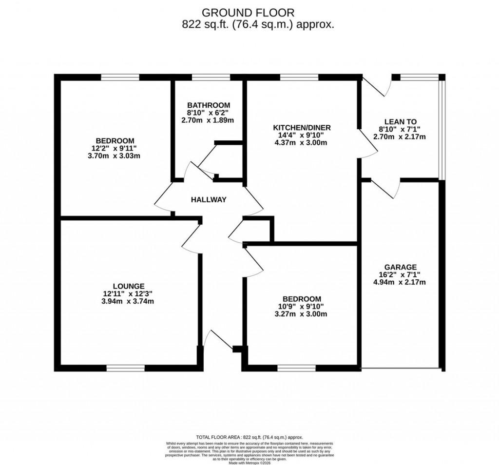 Floorplans For Vine Hill Close, Higham Ferrers