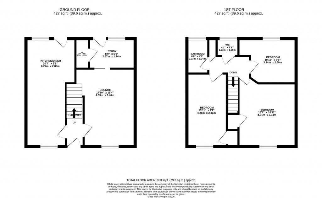 Floorplans For Oxford Road, Corby