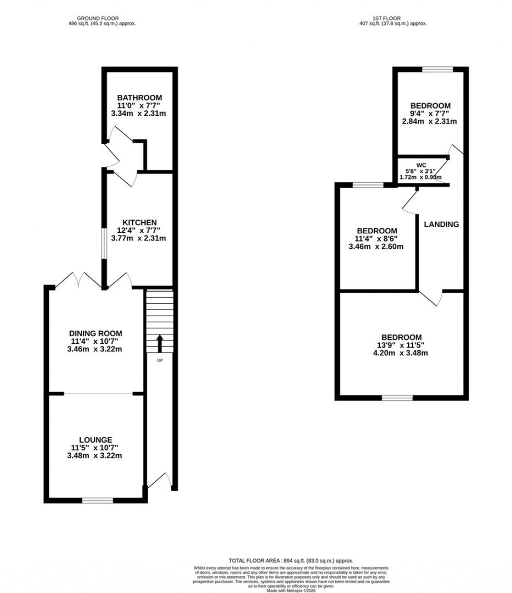 Floorplans For Whitworth Road, Northampton