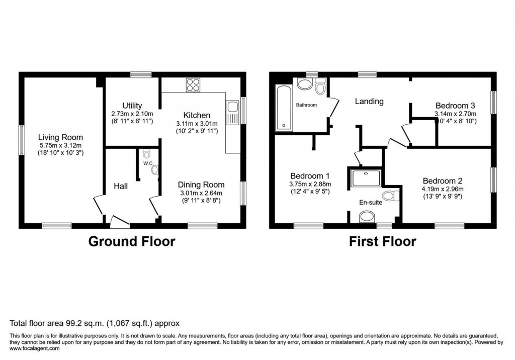 Floorplans For Bown Close, Earl Shilton