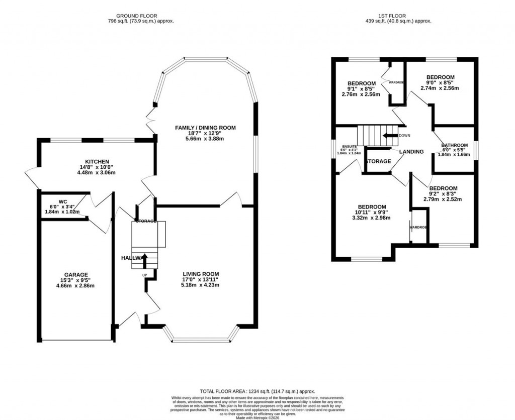 Floorplans For Wessex Close, Kettering