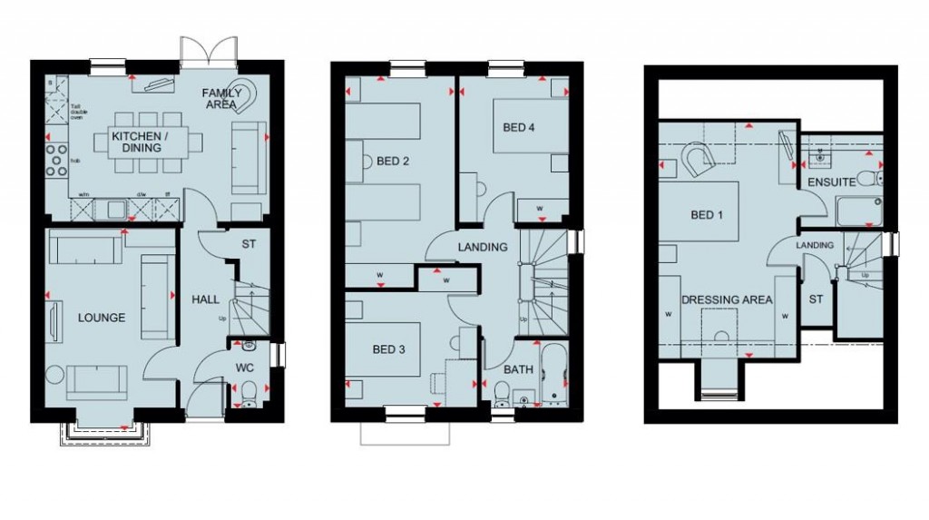 Floorplans For The Bayswater, Tansy Road, Corby