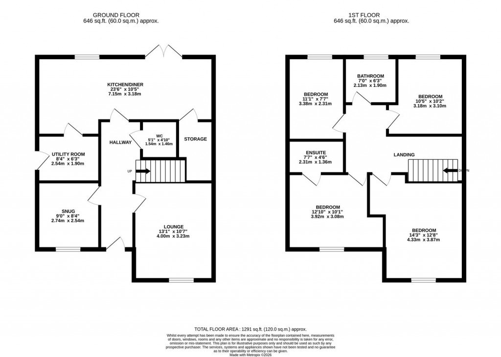Floorplans For Eyam Close, Desborough, Kettering