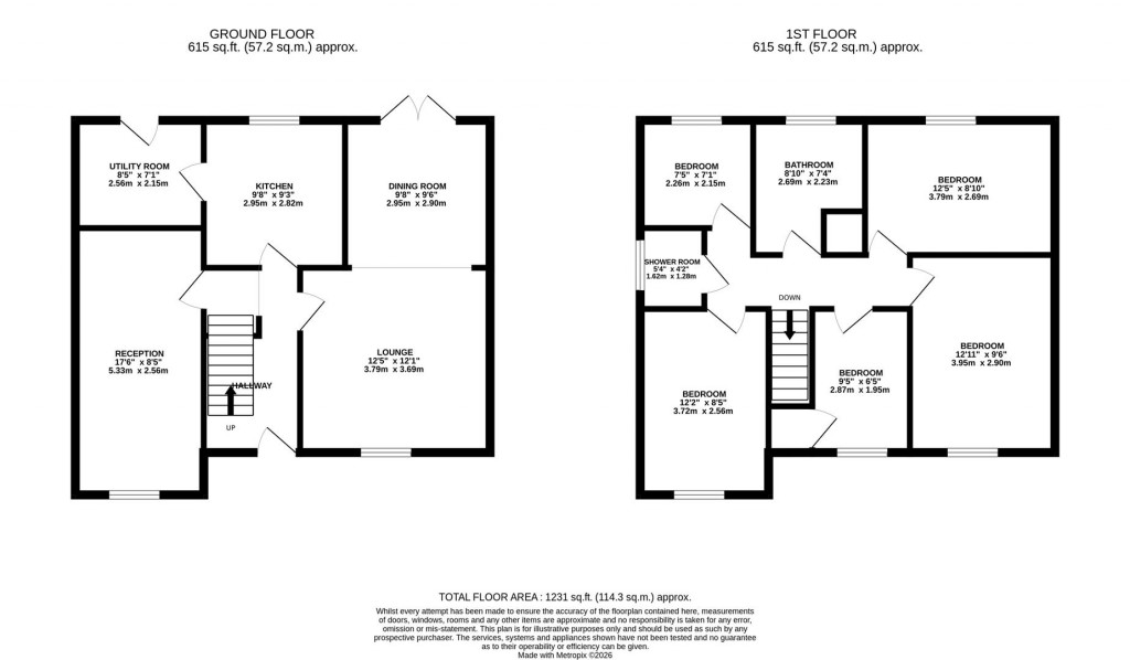Floorplans For Senwick Drive, Wellingborough