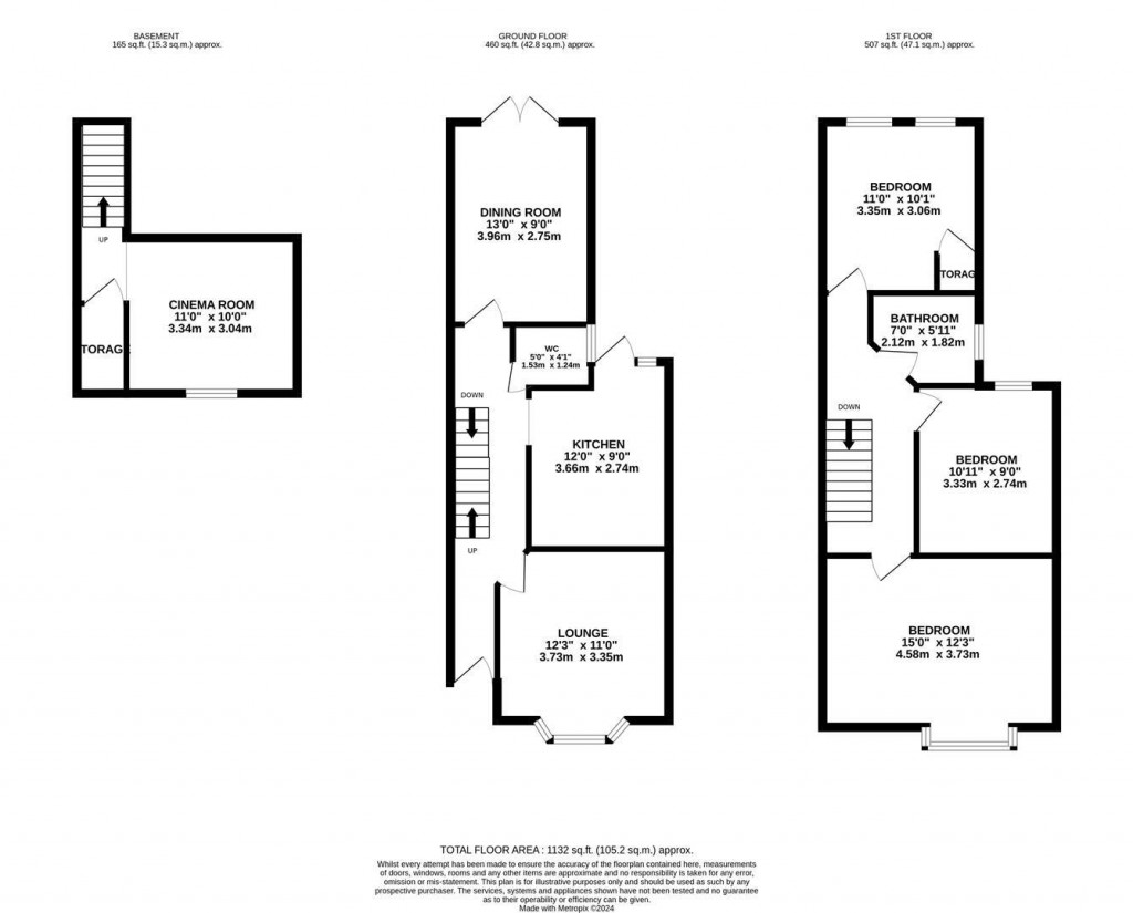 Floorplans For Glasgow Street, Northampton