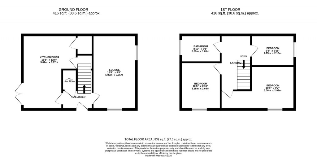 Floorplans For Palmer Crescent, Burton Latimer