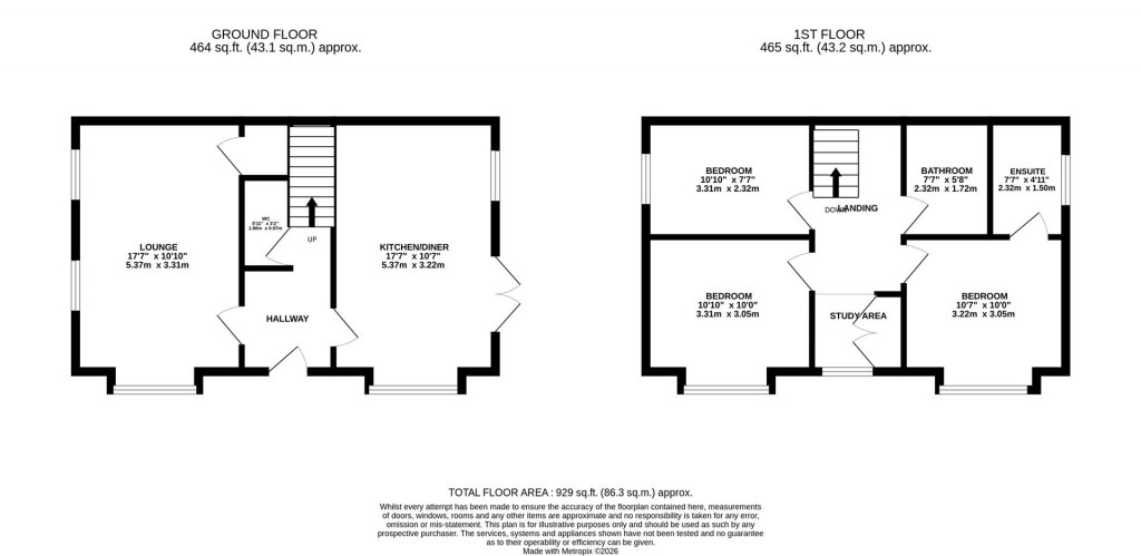 Floorplans For Sulgrave Way, Wellingborough