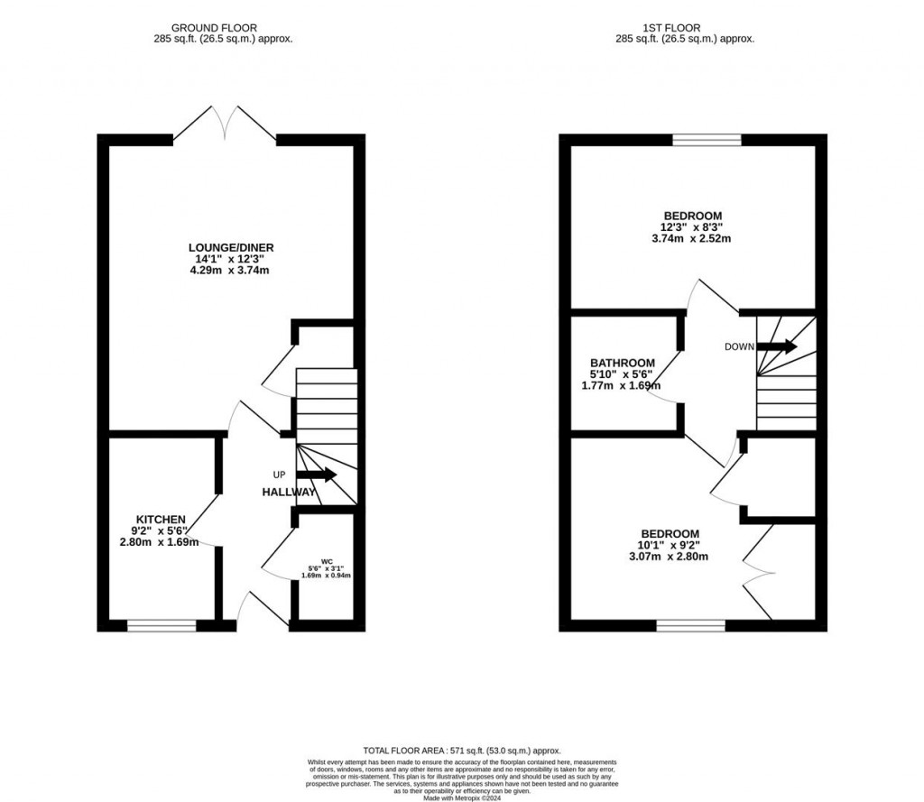 Floorplans For Virginia Crescent, Burton Latimer