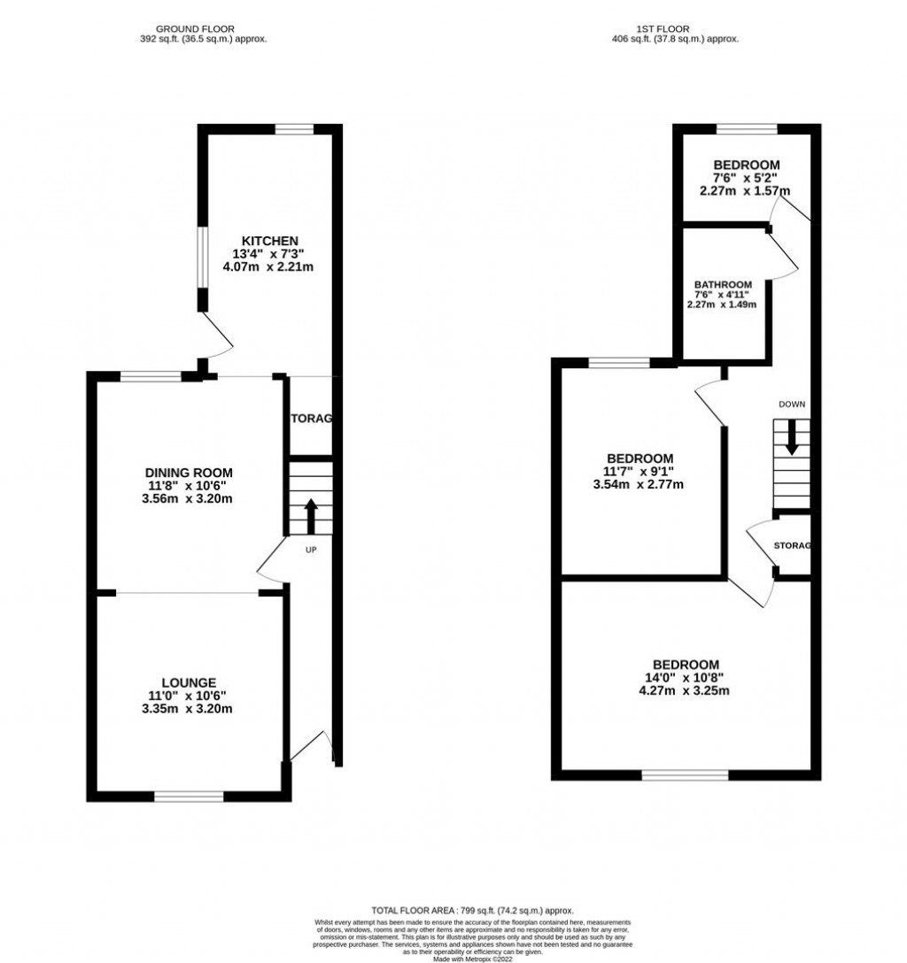 Floorplans For Alma Street, Wellingborough