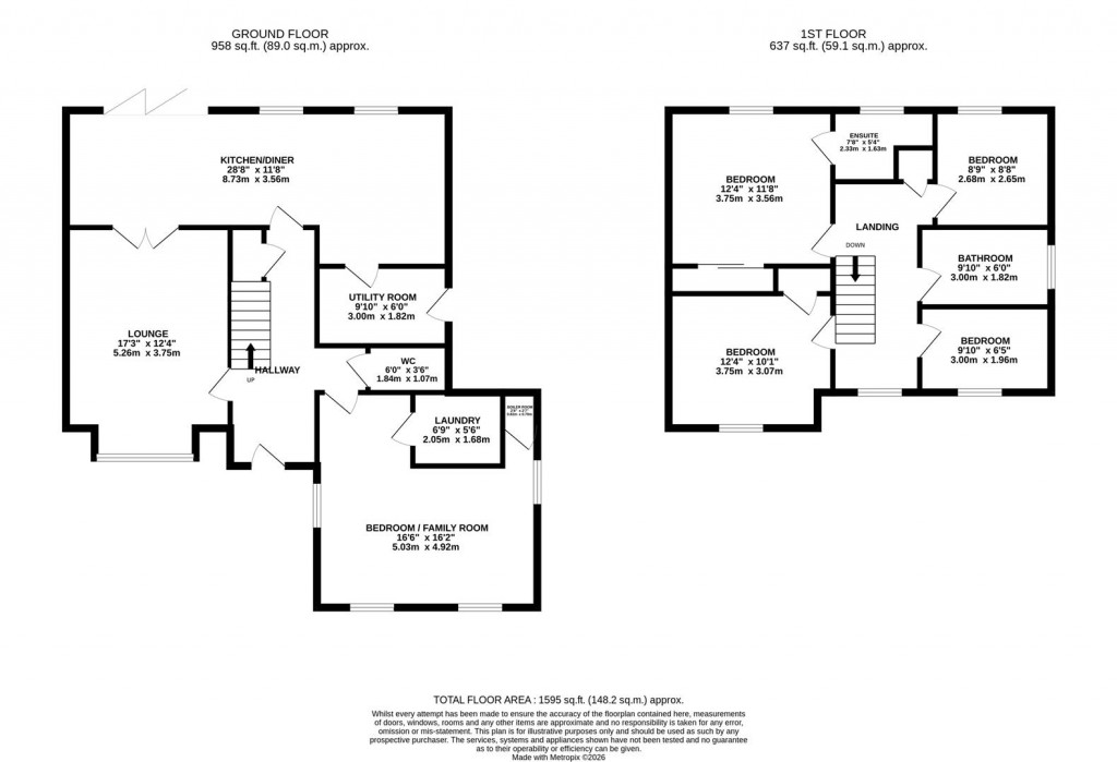 Floorplans For Breck Close, Great Oakley, Corby