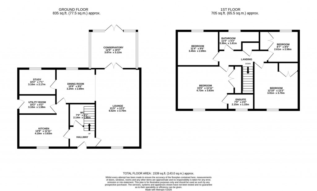 Floorplans For Weinahr Close, Wilbarston, Market Harborough