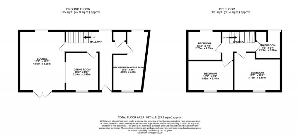 Floorplans For Bridle Way, Cransley, Kettering