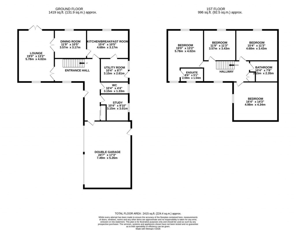 Floorplans For Brightwell Walk, Irthlingborough