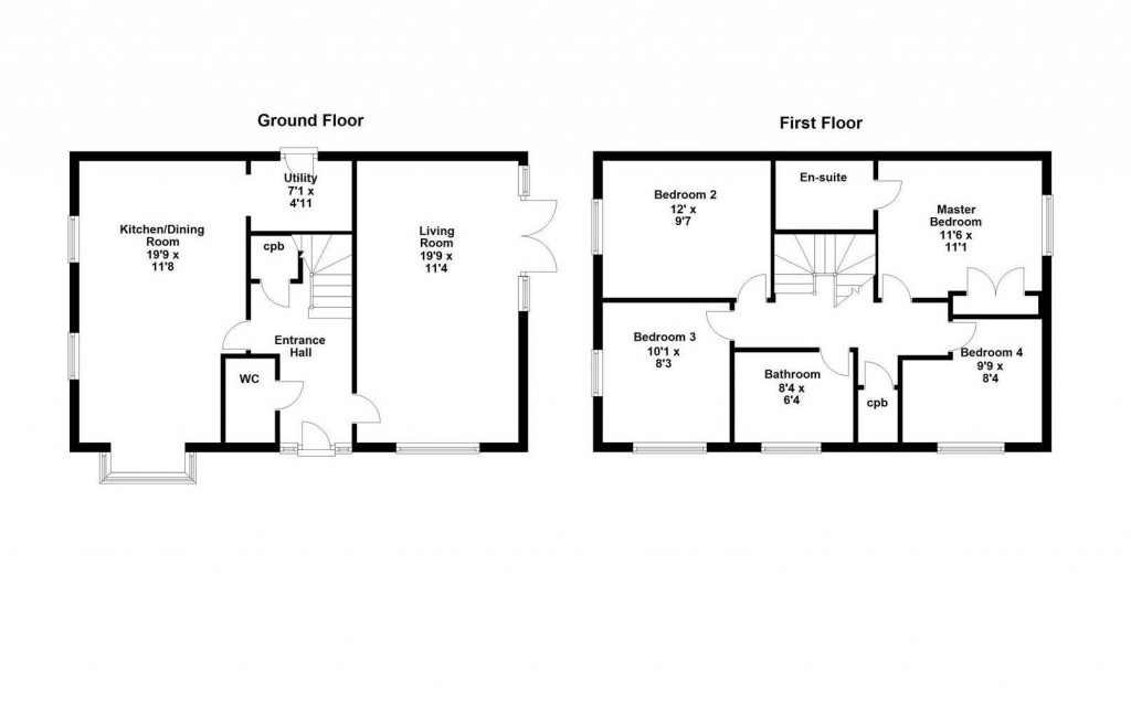 Floorplans For Hobby Drive, Priors Hall Park, Corby