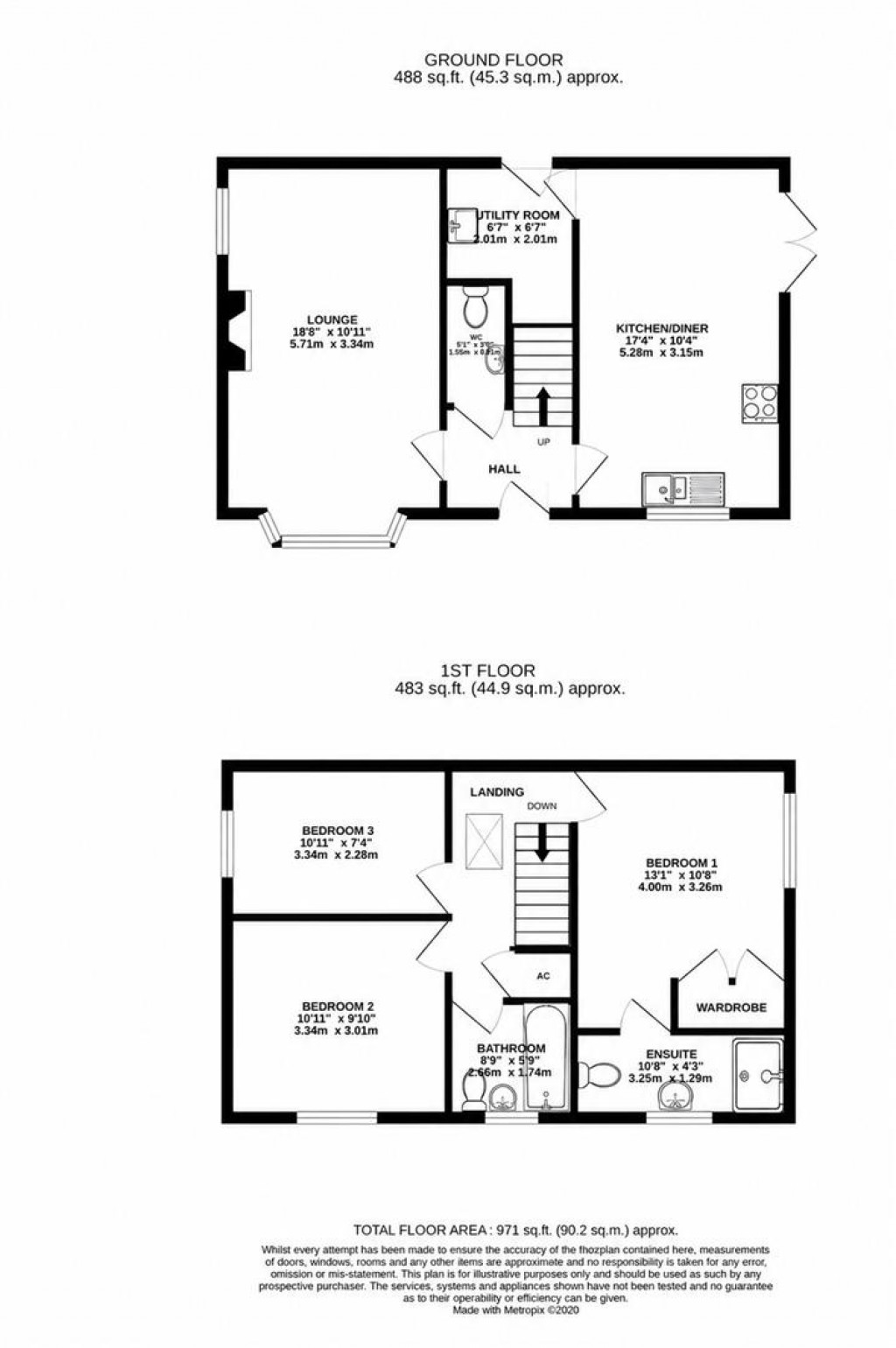 Floorplans For Baldwin Drive, Burton Latimer