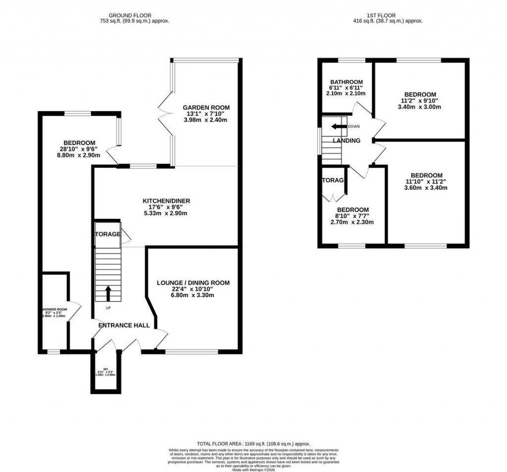 Floorplans For Cheyne Walk, Kettering