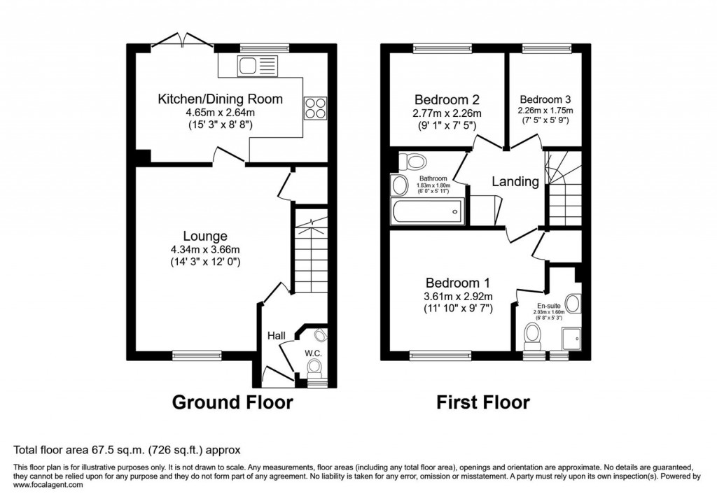 Floorplans For Mattock Drive, Fleckney, Leicester