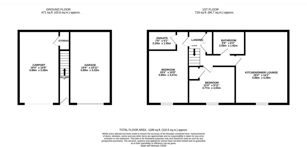 Floorplans For Bunnet Road, Wellingborough
