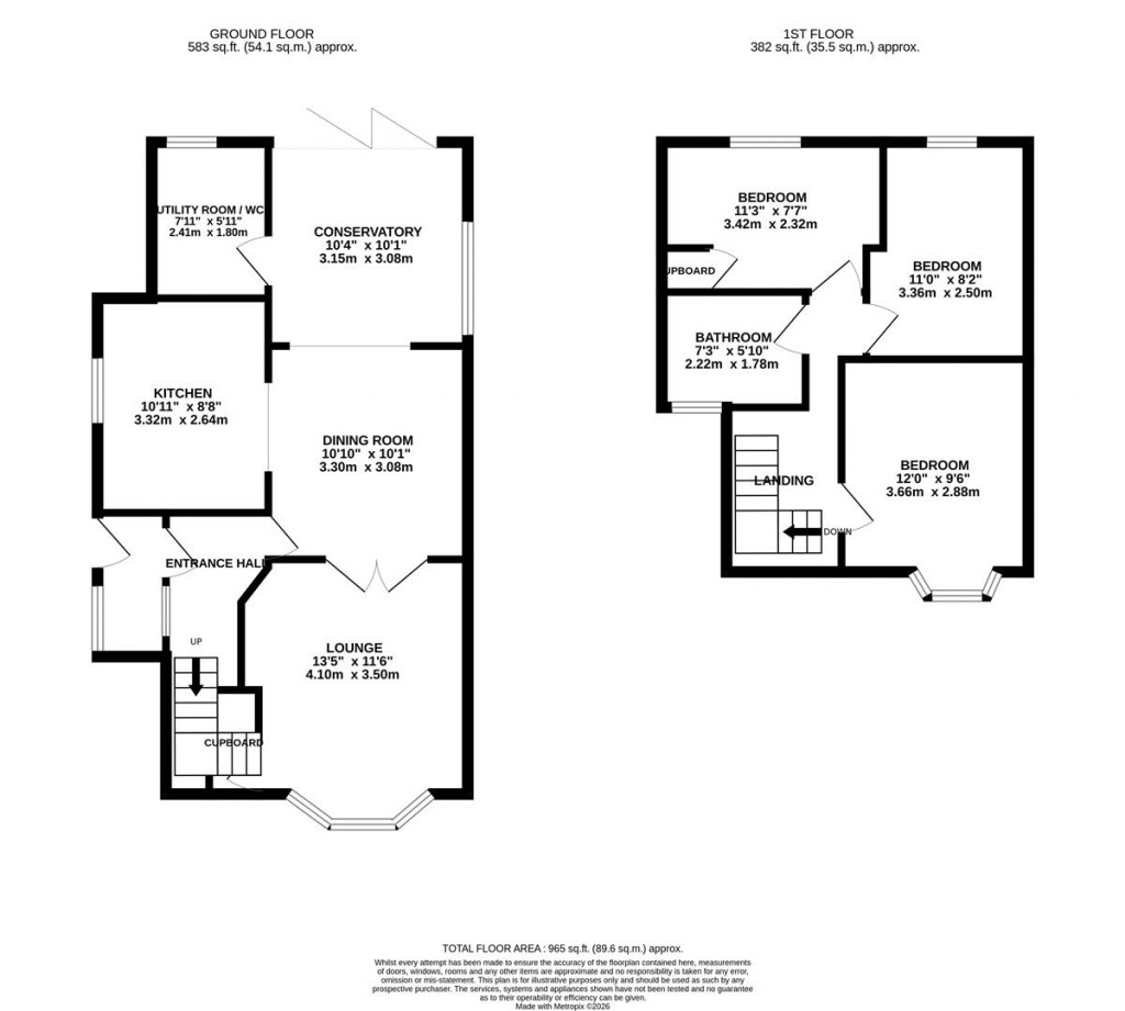Floorplans For Crescent Close, Market Harborough