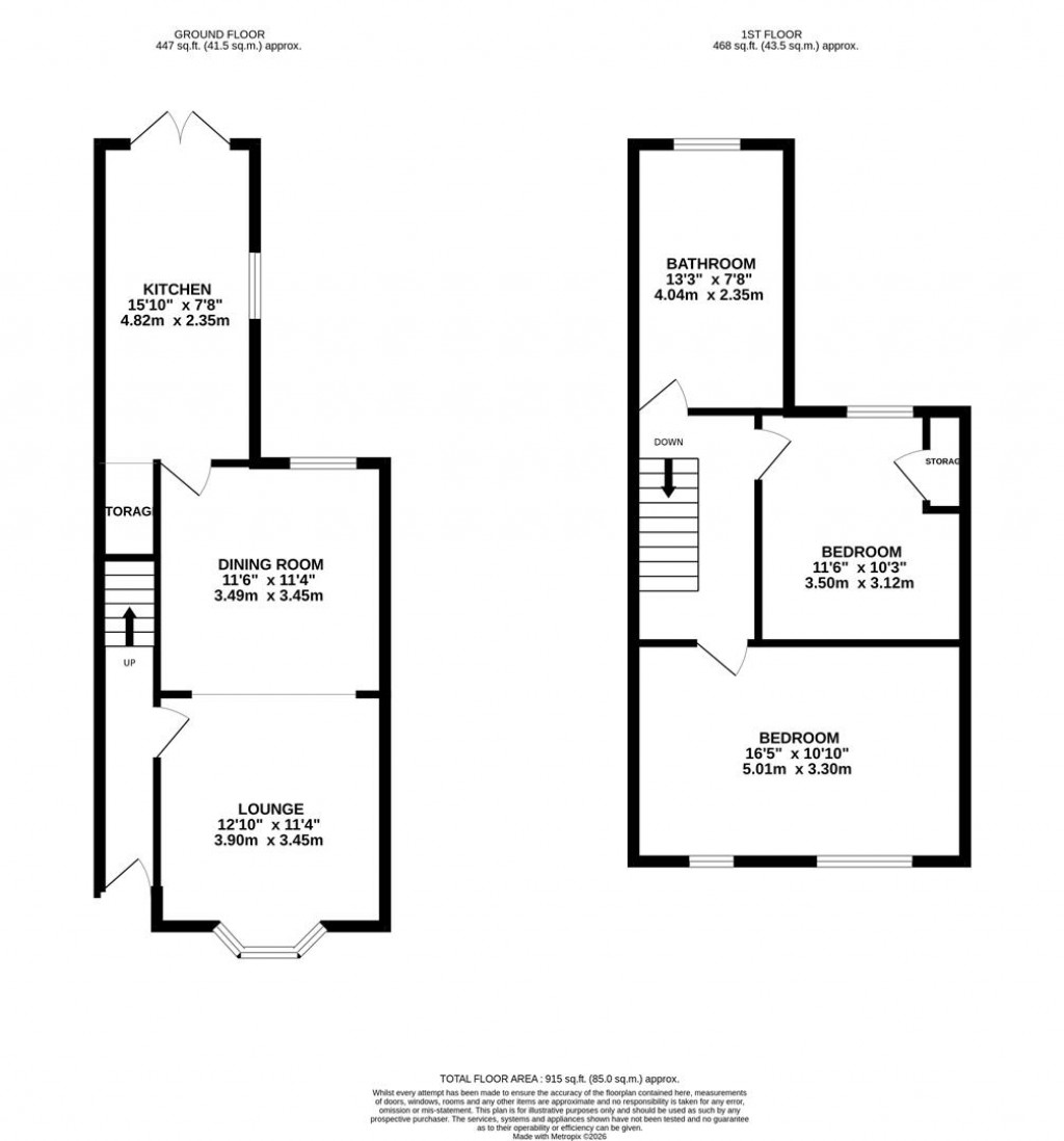 Floorplans For Pioneer Avenue, Burton Latimer