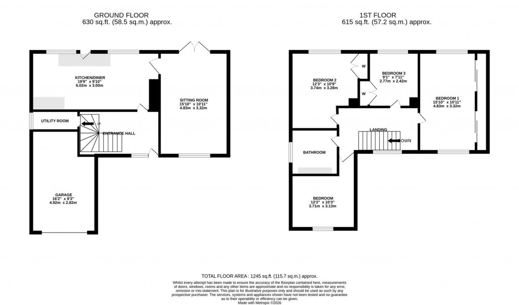 Floorplans For Orlingbury Road, Little Harrowden, Wellingborough