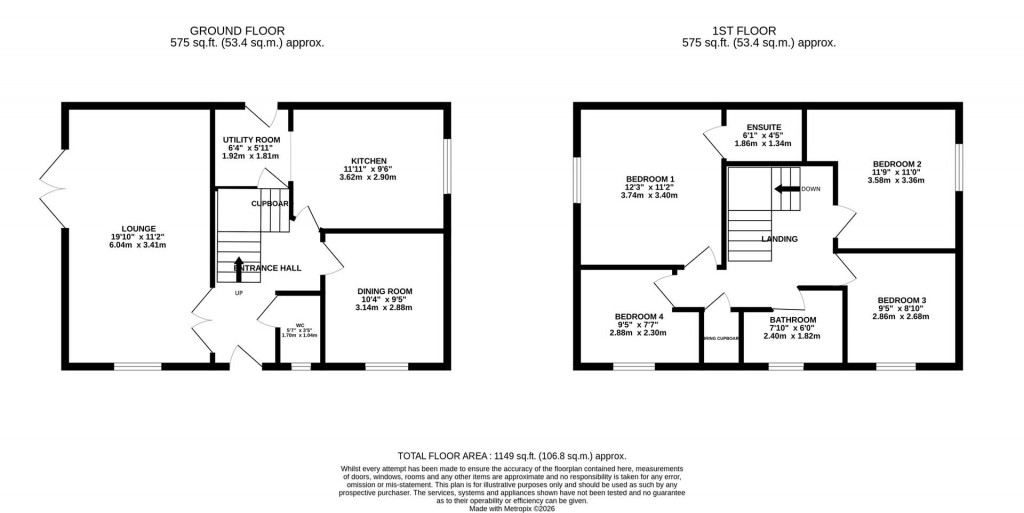 Floorplans For Dunnock Road, Corby