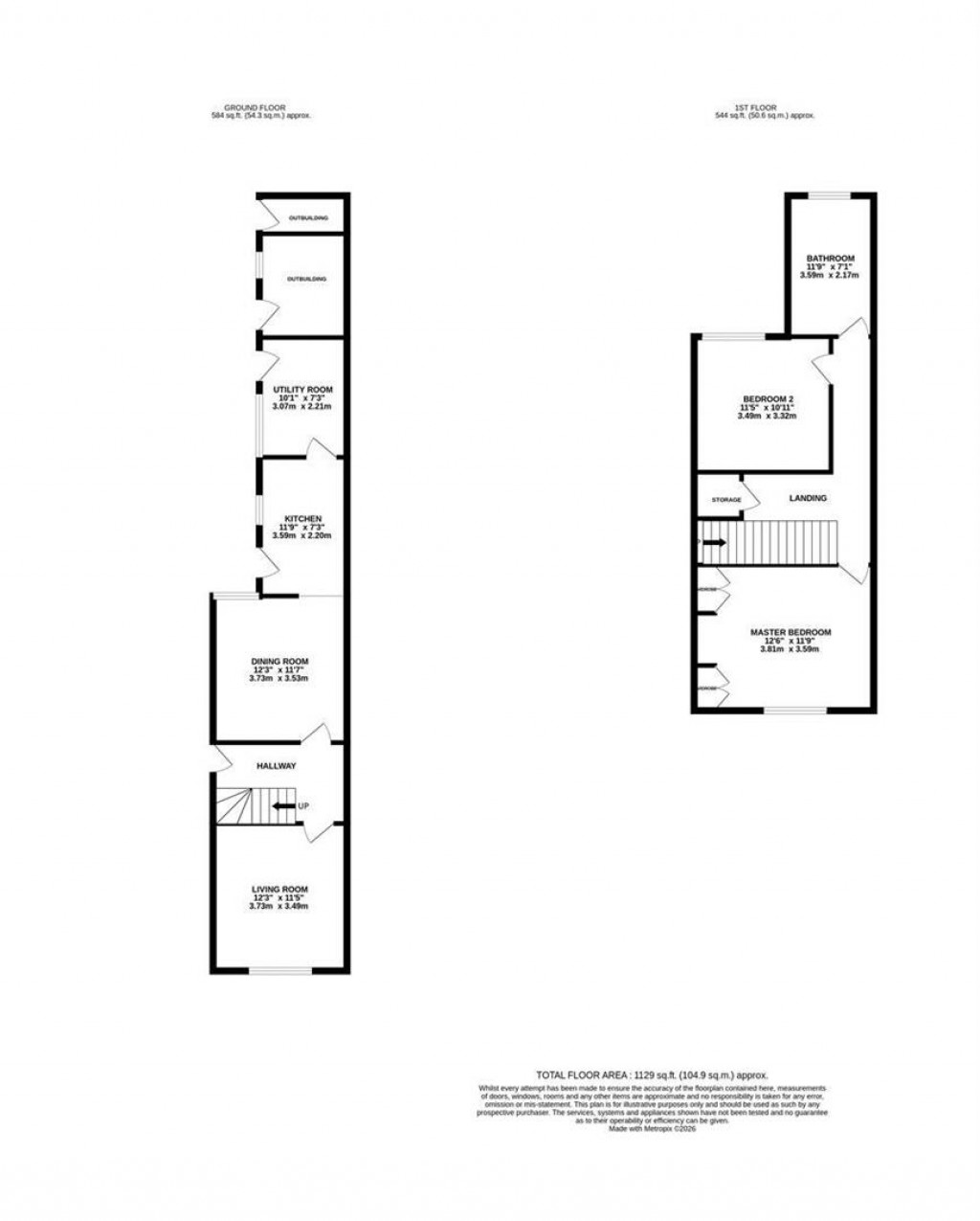 Floorplans For Alexandra Street, Burton Latimer