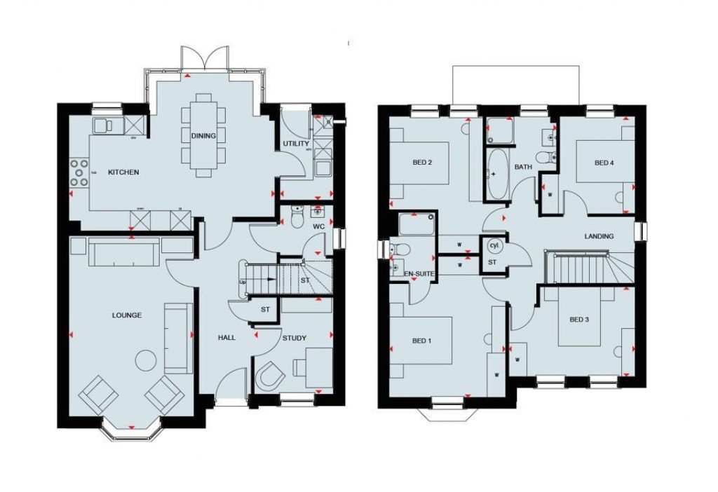 Floorplans For The Holden, Tansy Road, Corby
