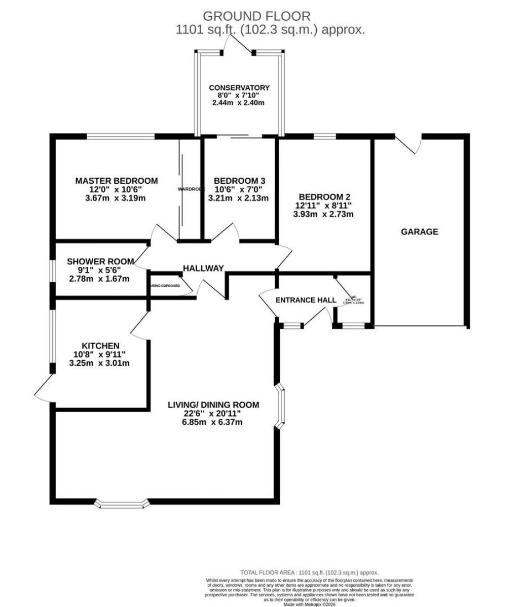 Floorplans For Fineshade Close, Barton Seagrave