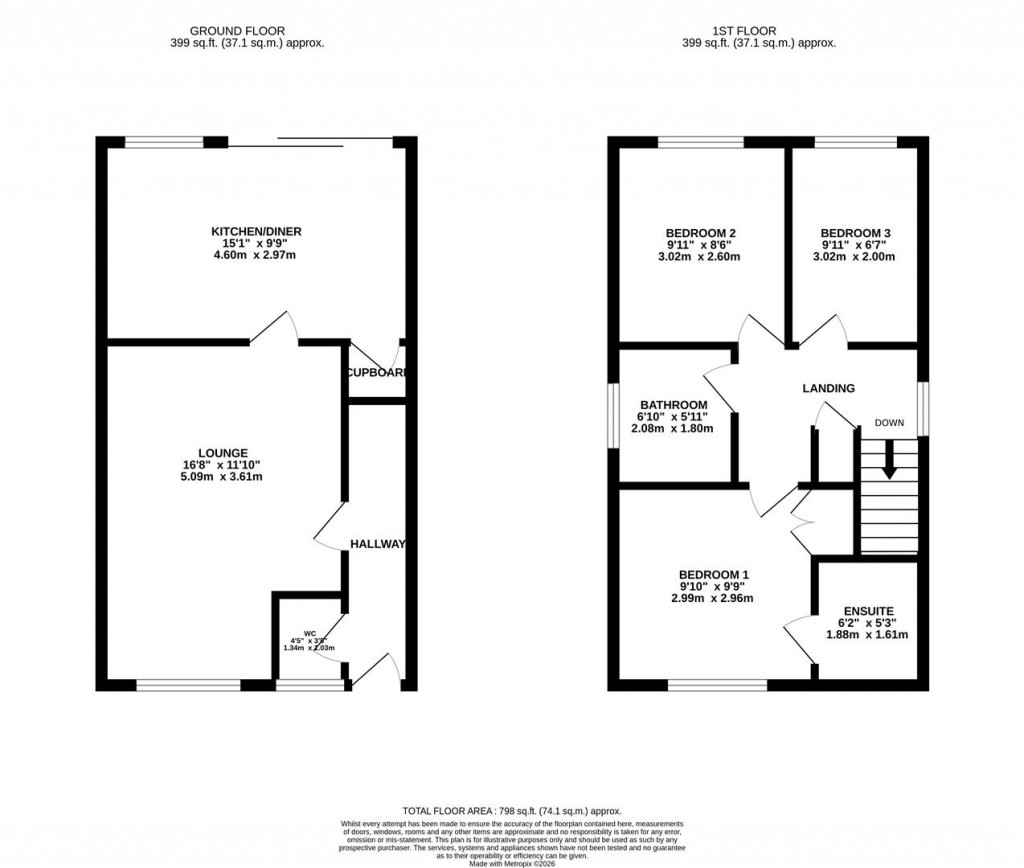 Floorplans For Randall Close, Irthlingborough