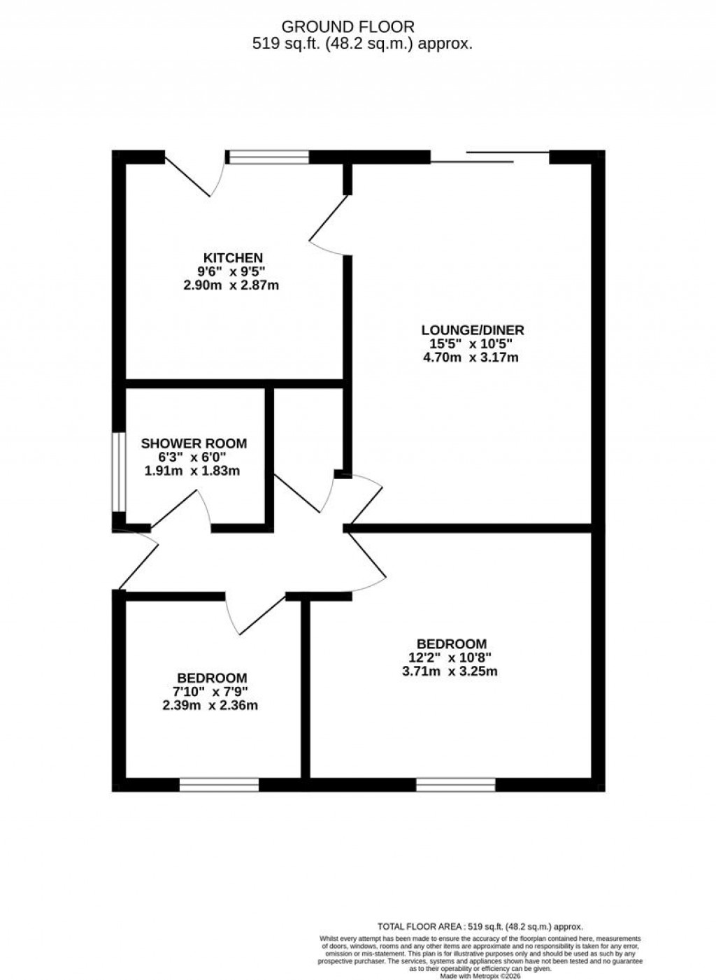 Floorplans For Coniston Close, Wellingborough