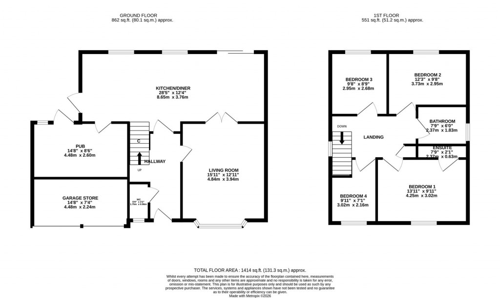 Floorplans For Court Drive, Kettering