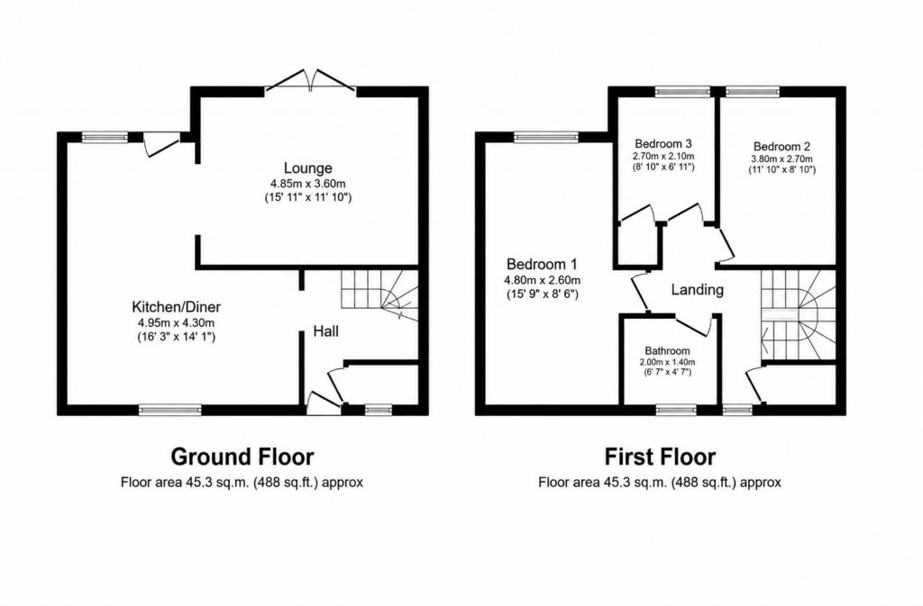 Floorplans For Steyning Close, Corby