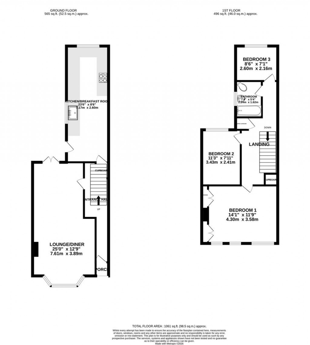 Floorplans For Irchester Road, Rushden