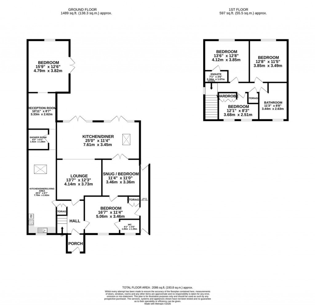 Floorplans For Bridle Road, Burton Latimer
