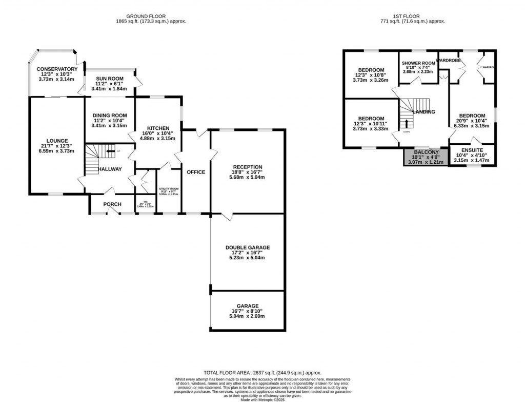 Floorplans For Manor Close, Great Harrowden