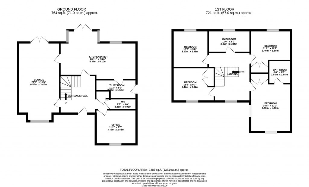 Floorplans For Guiver Drive, Market Harborough