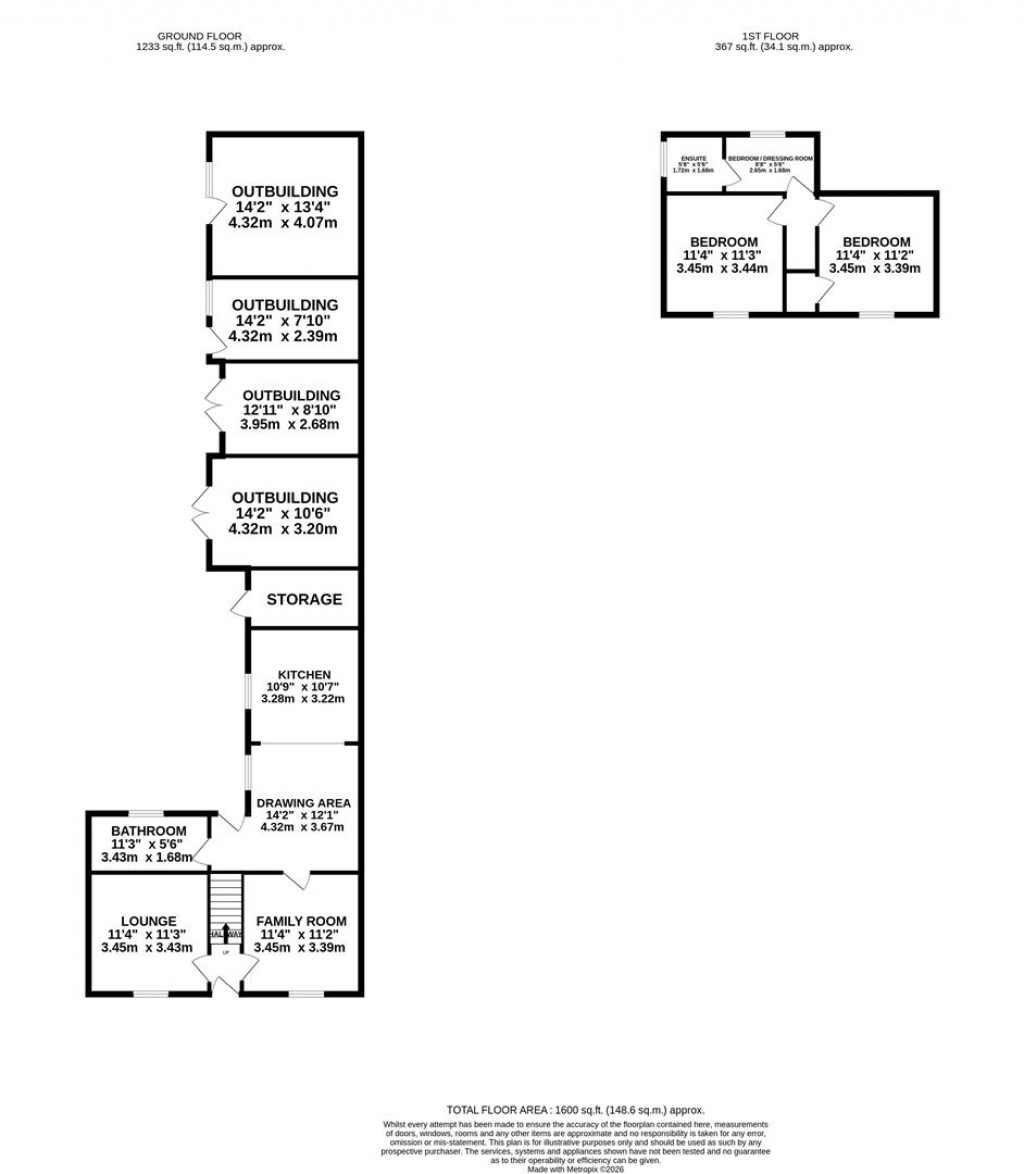 Floorplans For High Street, Chelveston