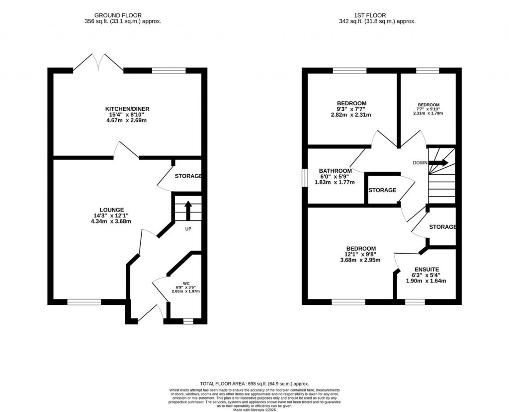 Floorplans For Speight Crescent, Barton Seagrave