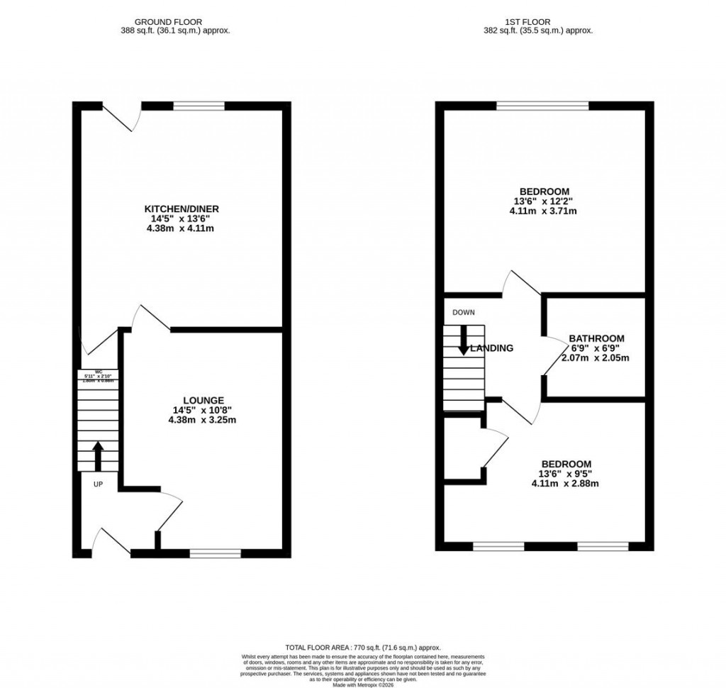 Floorplans For Bective Close, Northampton