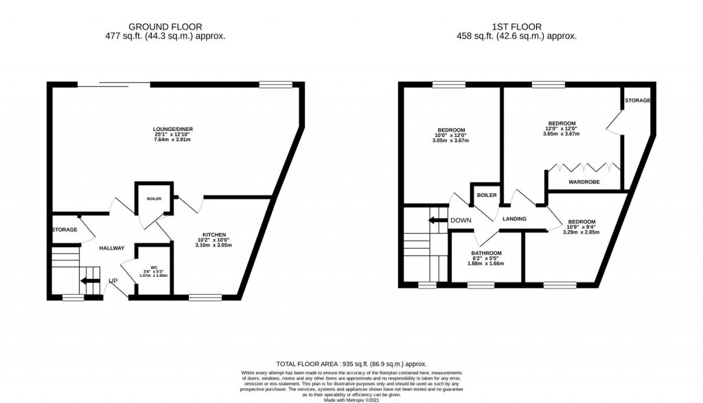 Floorplans For Kilnway, Wellingborough