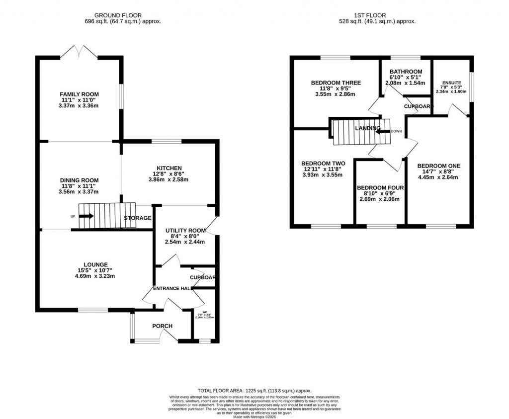 Floorplans For The Avenue, Cliftonville, Northampton