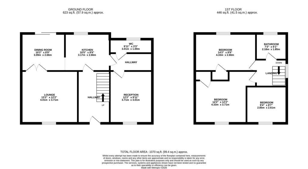 Floorplans For Ribblesdale Avenue, Corby