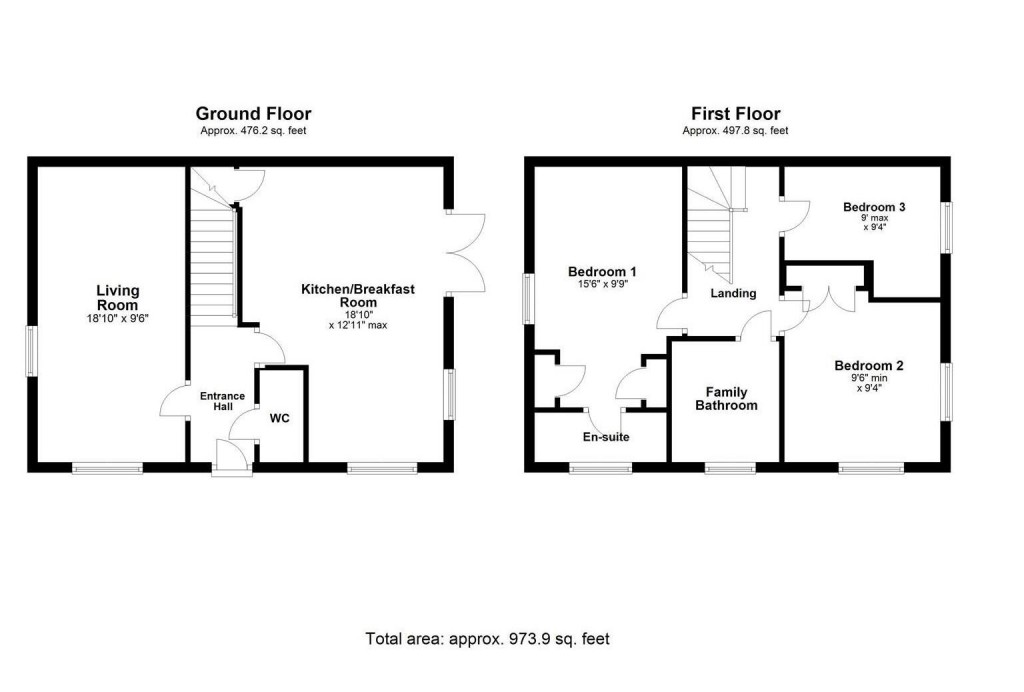 Floorplans For Barnwell Gardens, Priors Hall, Corby