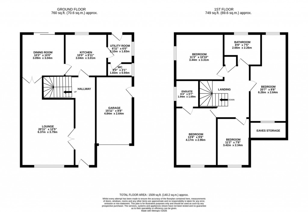 Floorplans For Links Road, Kibworth Beauchamp