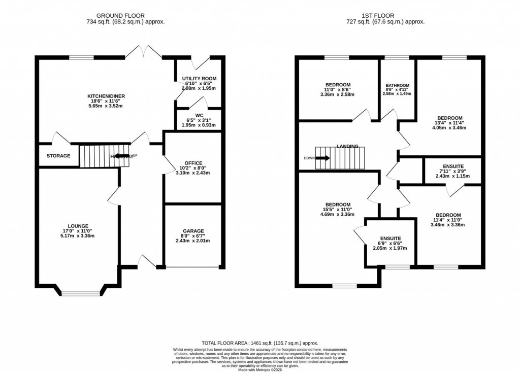 Floorplans For Pippin Lane, Higham Ferrers
