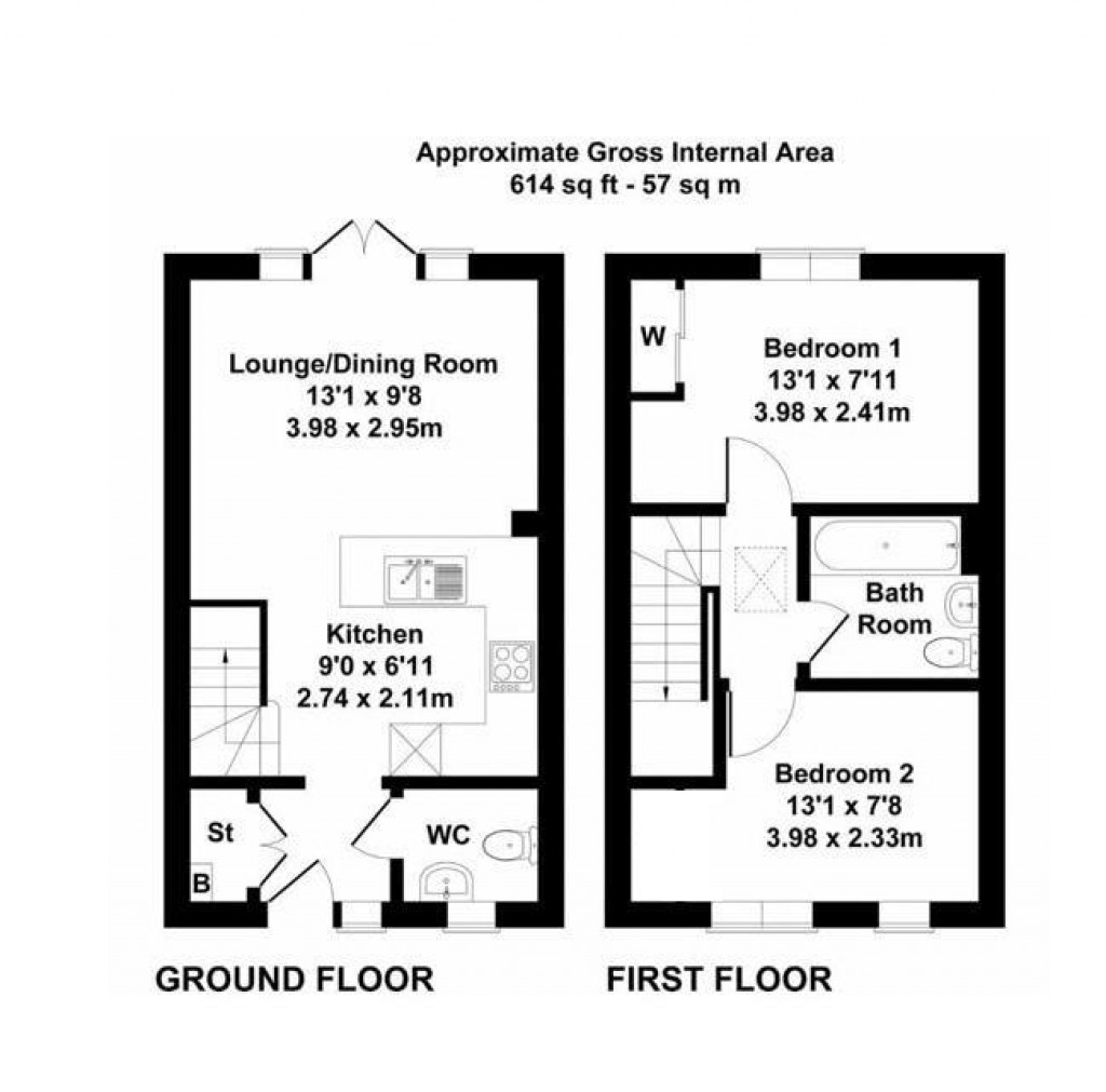 Floorplans For Weighbridge Way, Raunds