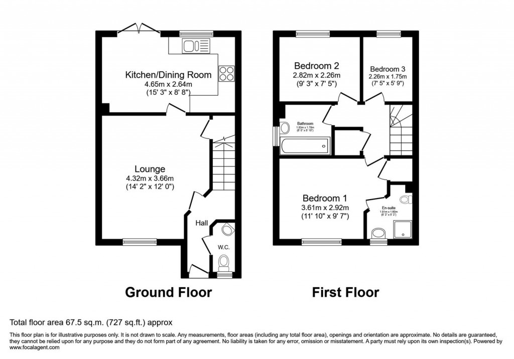 Floorplans For Mattock Drive, Fleckney, Leicester