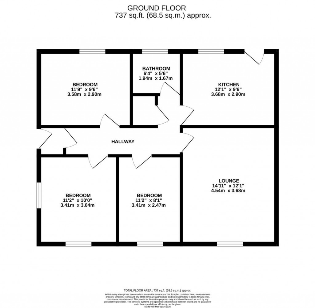 Floorplans For Oakfield Close, Great Glen
