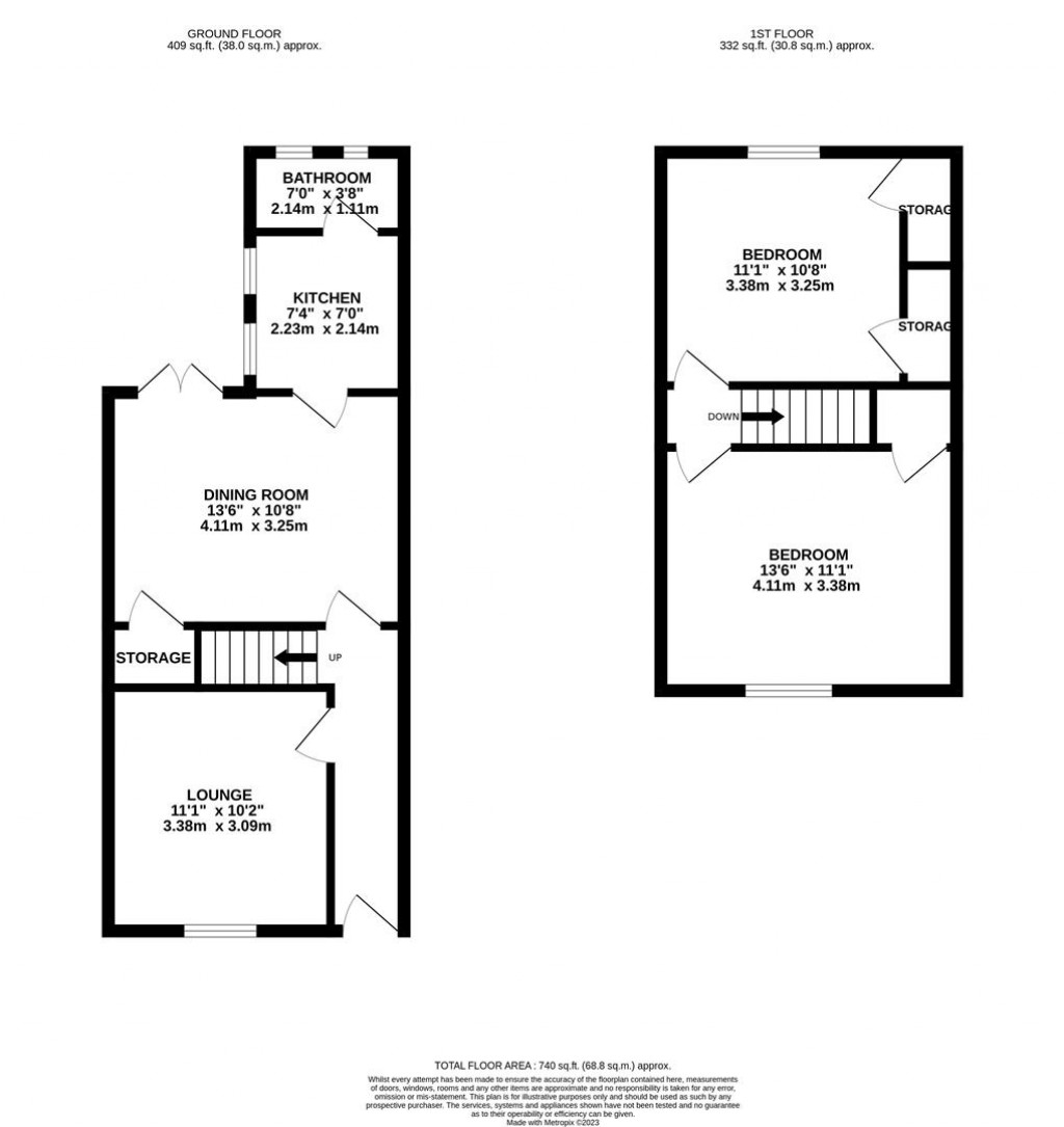 Floorplans For Barnwell Street, Kettering